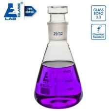 Conical Flask with Stopper 250ml Borosilicate Glass Chemical Resistant CH0429B LABGLASS USA